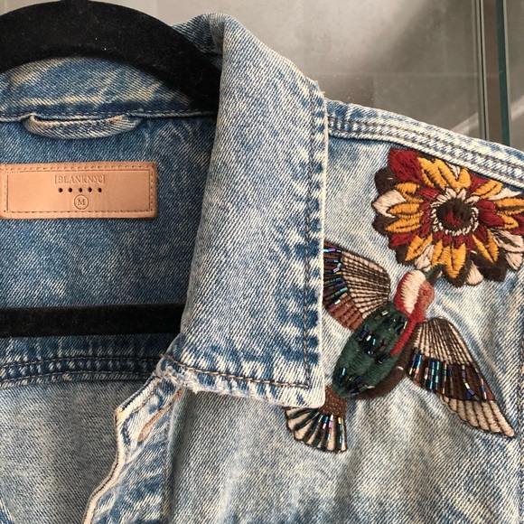 Embroidered denim humming bird jacket - Picture 6 of 6